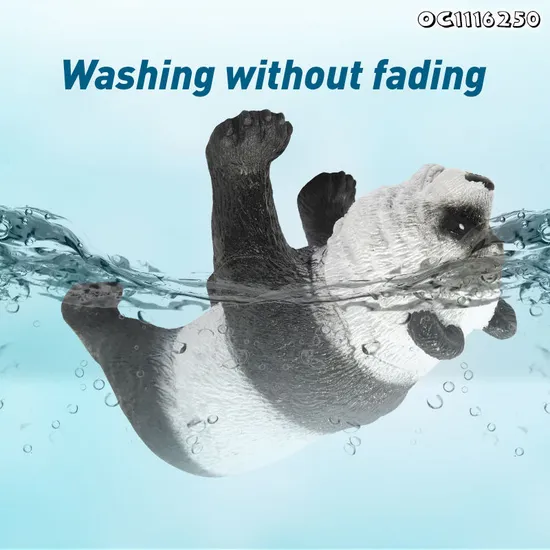 Wholesale Popular PVC Panda Realistic Small 3D Plastic Wild Animal Model Toys with Sound for Kids
