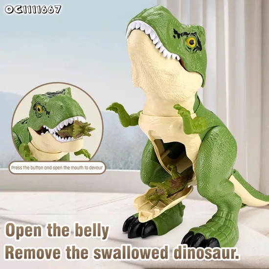 PVC Dinosaur Simulation Sound Jurassic Tyrannosaurus Rex Mechanical Electric Robot Dinosaur Toy with Moving Tail and Mouth