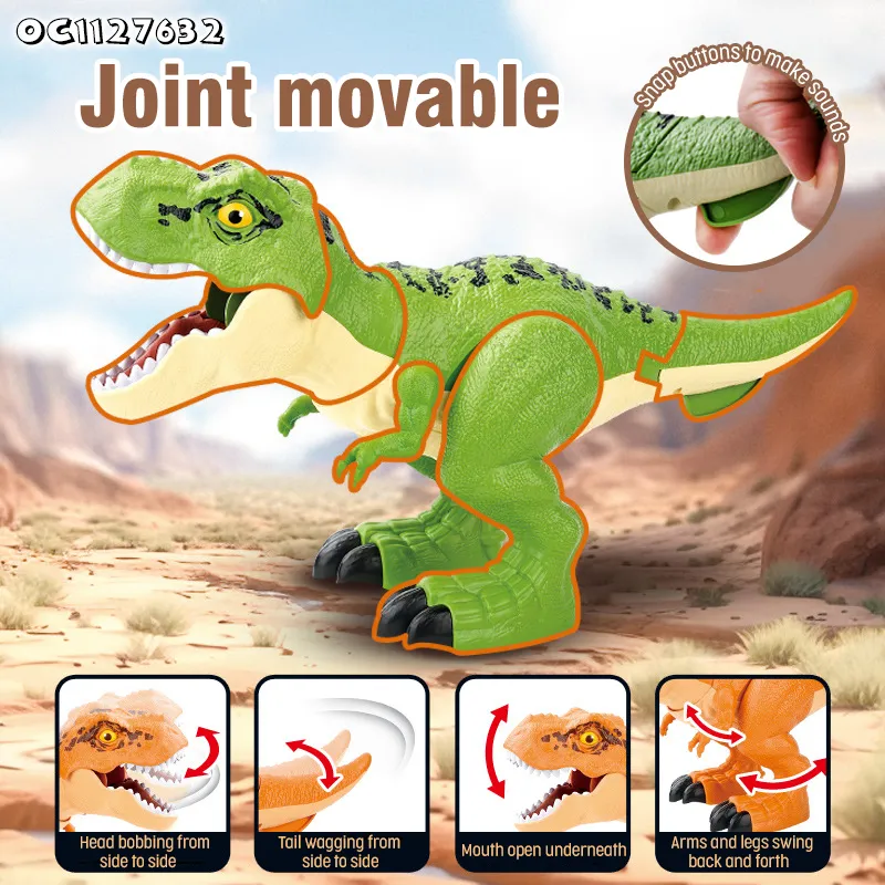 PVC Dinosaur Simulation Sound Jurassic Tyrannosaurus Rex Mechanical Electric Robot Dinosaur Toy with Moving Tail and Mouth