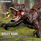 Mist Spray RC Animal Toy Simulation Models Jurassic Tyrannosaurus Rex Dinosaur Light up for Theme Park with 2.4G Remote Control