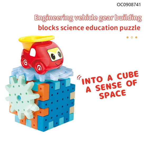 Wholesale DIY Funny Light Popular DIY Plastic Building Block Truck Toys