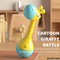 Custom Cartoon Giraffe Roly Poly Toy Plastic Shaker Sand Hammer with Bell Sound Cheap Musical Noise Maker Rattle Toy for Baby