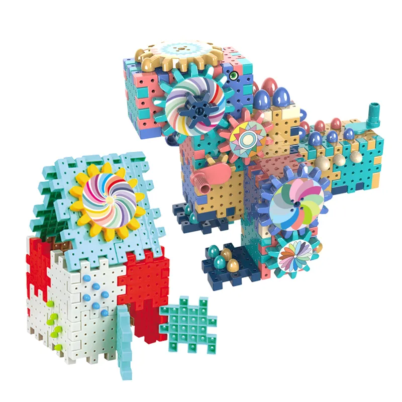 Wholesale Montessori Kids 140PCS DIY Educational Small Plastic Blocks Building Set Toy