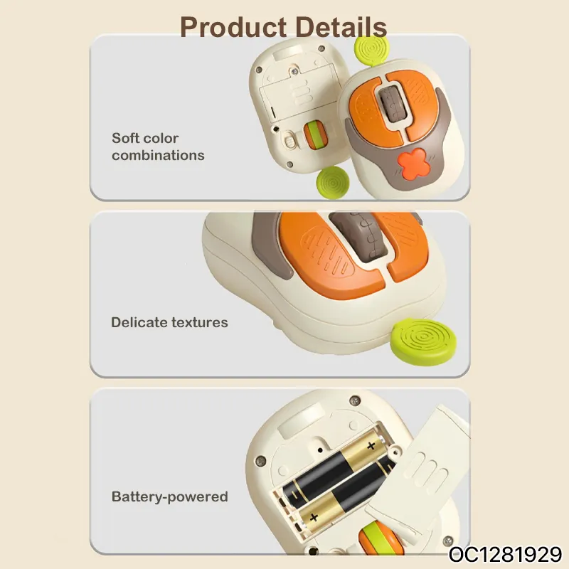 Toddler Rattle Items Wireless Simulation Mouse Electronic Kit Toys Early Educational Montessori Sensory Toys