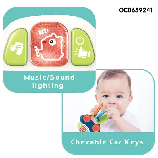 Montessori Toys Plastic Car Key for Baby Hand Rattle Toy