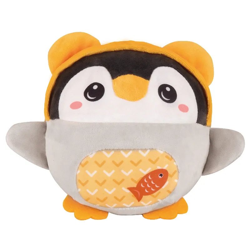 Wholesale Stuffed Infant Interactive Musical Custom Electronic Plush Sleep Penguin Stuffed Toy Doll