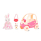 Wholesale Stuffed Mini Car Children Montessori Educational Baby Girls Plush Big Ear Rabbit Toy Doll