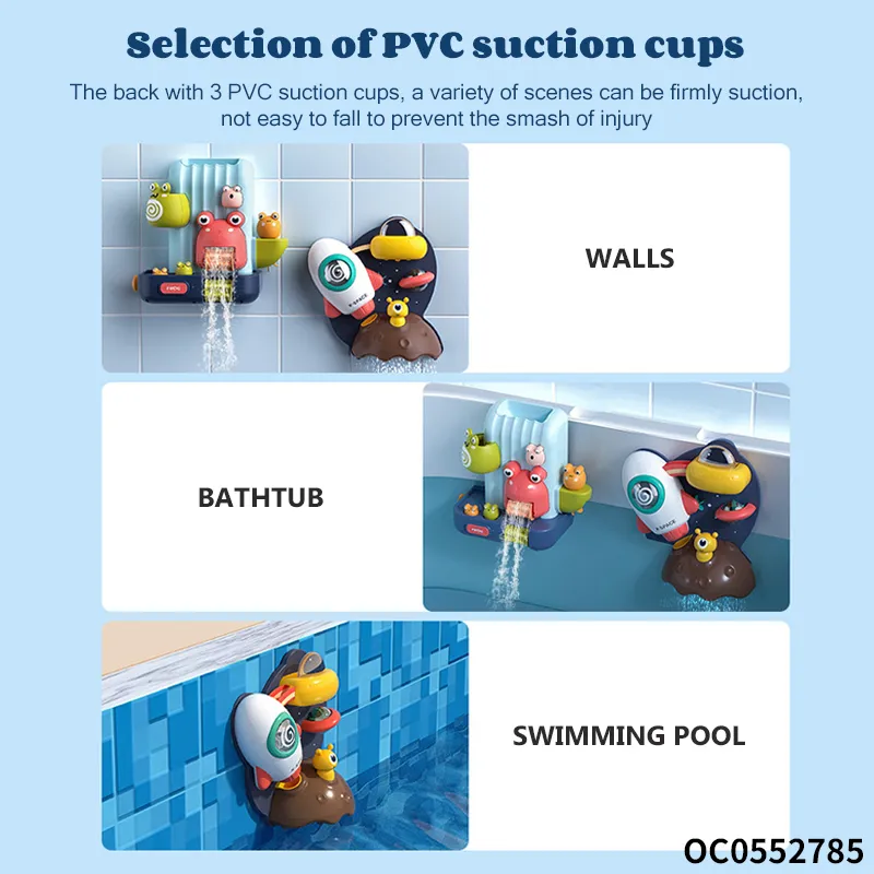 Wholesale Bathroom Cartoon Animal Baby Shower Games Water Bath Toys for Kids