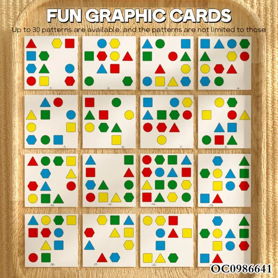 Baby Educational Building Block Montessori Matching Jigsaw Puzzle Toy Box 3D Geometric Toy with Cards