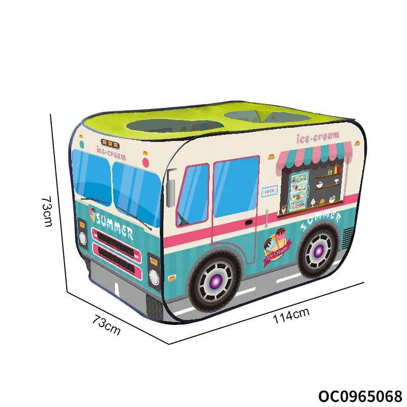 Wholesale Family Ice Cream Large Pop up Easy Fold House Outdoor Camping Set Kids Toy Tent
