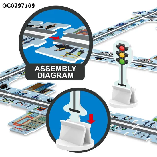 Theme New Novelty Toys Kids DIY Assembly Puzzle Board Game Track Toy with Wind up New Car Toy for Boys