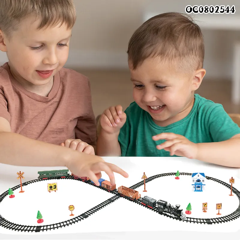 Musical Christmas Trains Decoration Toy with Track Set Toy for Children