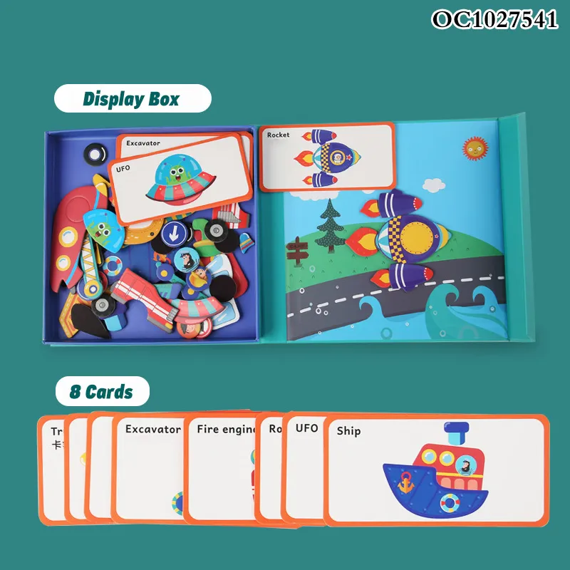 Space Shuttle Design Portable Jigsaw Puzzle Board Early Learning Montessori Educational Toys for Sale