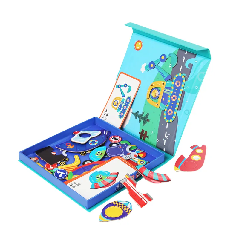 Space Shuttle Design Portable Jigsaw Puzzle Board Early Learning Montessori Educational Toys for Sale