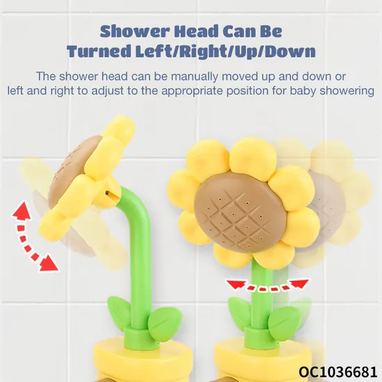 Wholesale Children Sunflower Water Games Summer Baby Bath Bathroom Shower Water Spray Toys