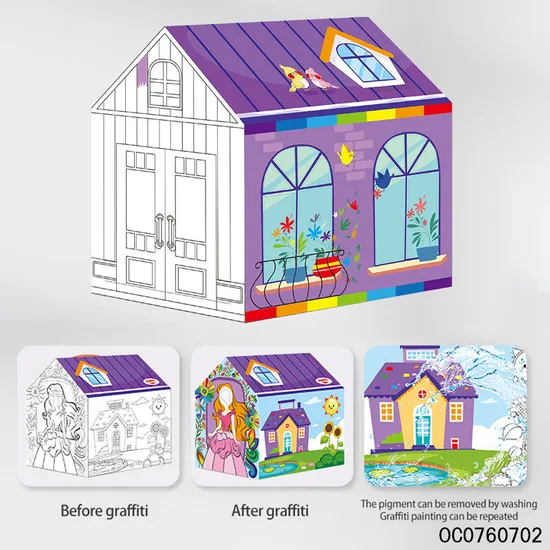 Children Funny Indoor Kids Model Coloring Toys Paint Plastic Playhouse
