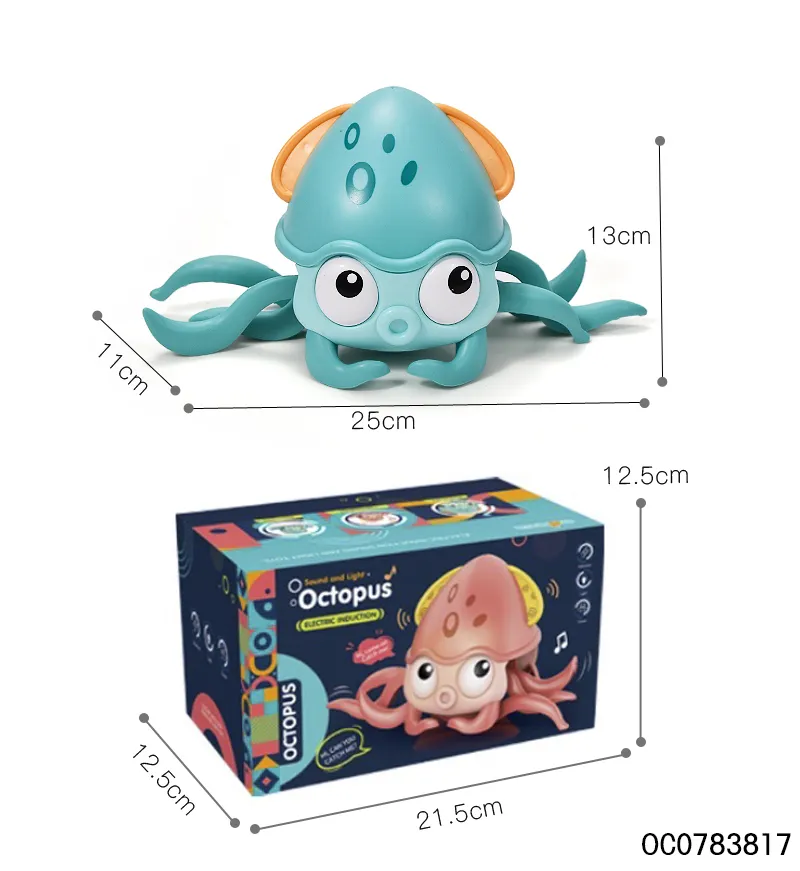 Wholesale Plastic Children Electric Musical Cute Sensing Crawling Crab Animal Baby Toys