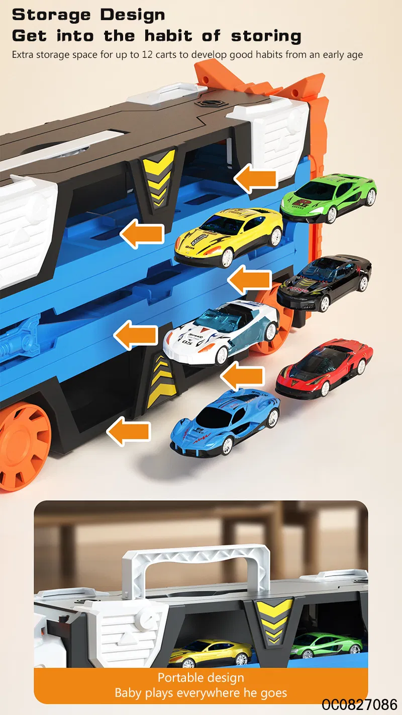Deformation Truck Kids Game Ejection Rail Toys Slot Car Racing Track Sets Toy for Kids