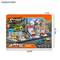 Boys Kids Gift Items Cartoon City Track Parking Lot Toy Gas Station Scenes Railway Racing Car Toys with 2PCS Alloy Car for Sale