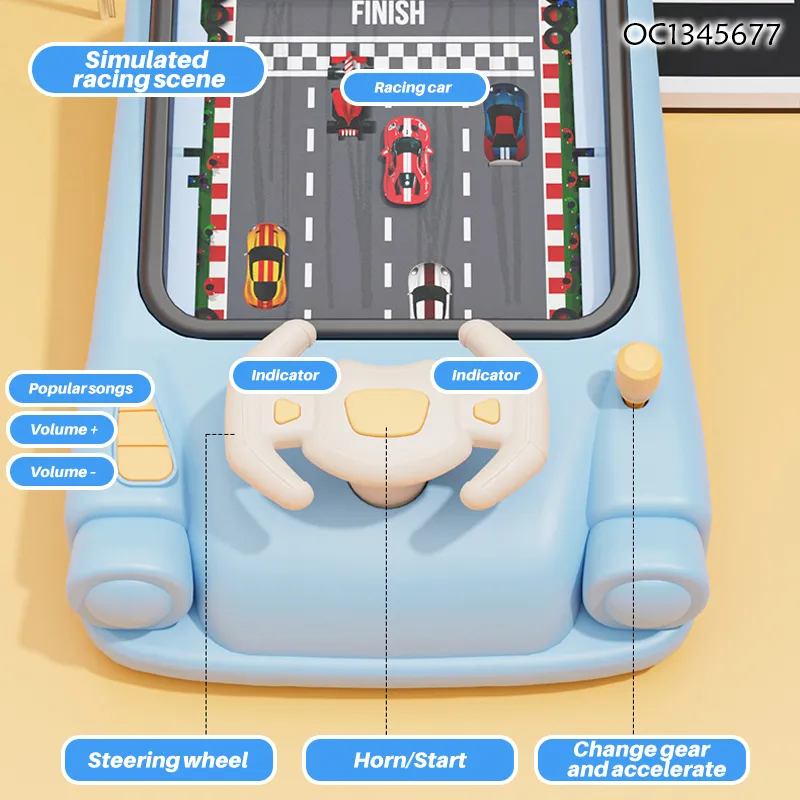 Wholesale Interactive Montessori Children Game Driving Interactive Racing Adventure Steering Wheel Educational Toy for Kids