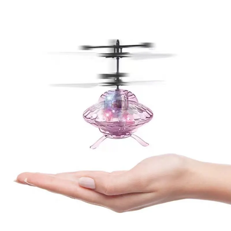 Wholesale Mini Children Controlled Hand Flying Light up Drone Toy for Children