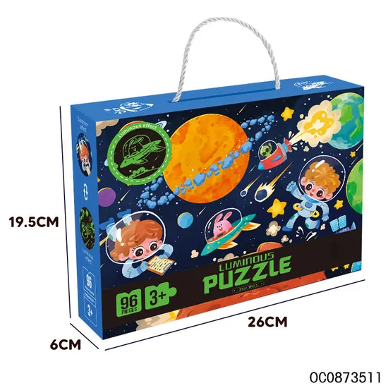 96PCS Glow in The Dark Jigsaw Puzzles Educational Manufacturers Toy for Children
