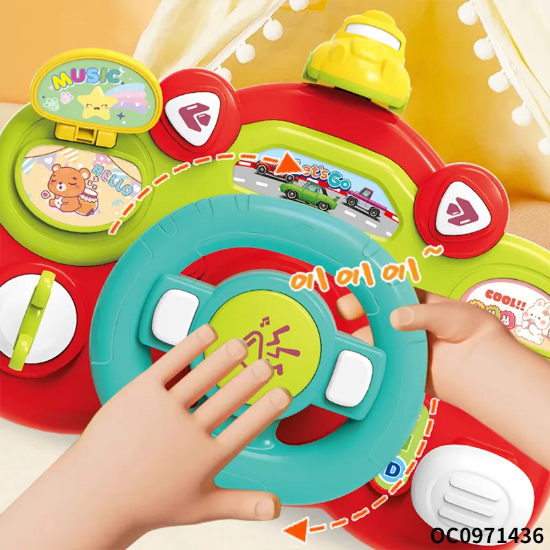 Children Educational Interactive Plastic Baby Steering Wheel Baby Musical Montessori Sensory Toy