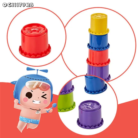 Wholesale 5PCS Baby Shower Bathtub Educational Bath Game Color Sensory Toys