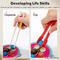 Pinch Beads Wooden Jigsaw Puzzles Busy Board Montessori Sensory Babies Toys for Toddlers with Pliers and Chopsticks