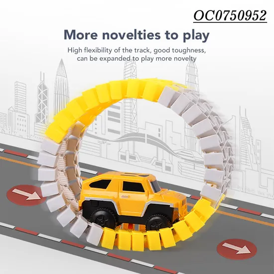 Hot Selling 305PCS Engineering B/O Electric DIY Slot Race Car Track Set Toy