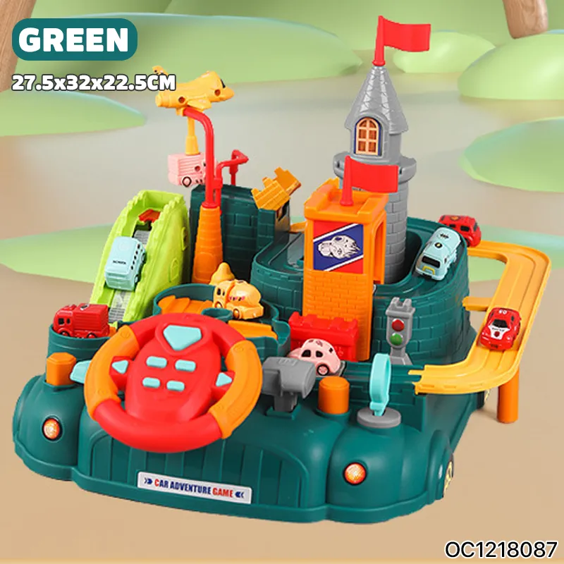 Custom Board Games Children Educational Interesting Bus Taxi Car Adventure on Track Plane Steering Wheel Set Toys for Kids
