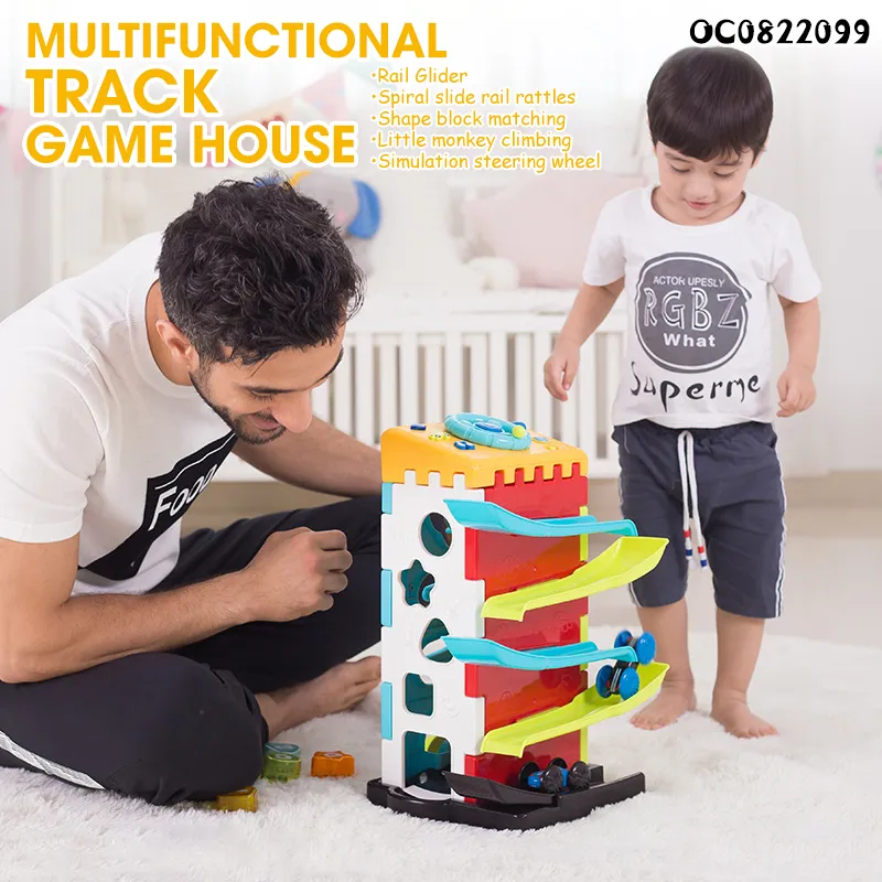 Montessori Electronic Plastic Educational Car Game Steering Wheel Toy for Children