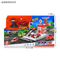Wholesale Cartoon City Track Parking Lot Kids Fire Station Equipments Scene Set Fire Fighting Truck Toy with Plane and Fire Cars