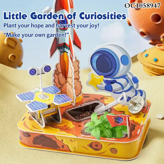 Custom Printing Educational Cardboard Jigsaw Puzzle Manufacturers Game Montessori Cubes Space 3D Puzzle Toy for Sale with Astronaut