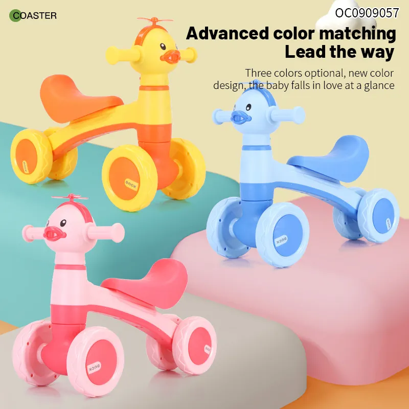 Wholesale Mini Children Duck Baby Balance Bike Ride on Car for Kids with Light Music