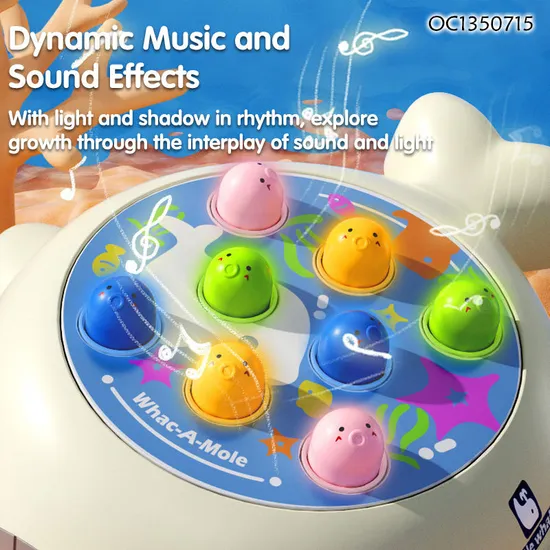 Wholesale Montessori Children Interactive Hammer Fun Electronic Game Whack a Mole Kids Board Game Toy