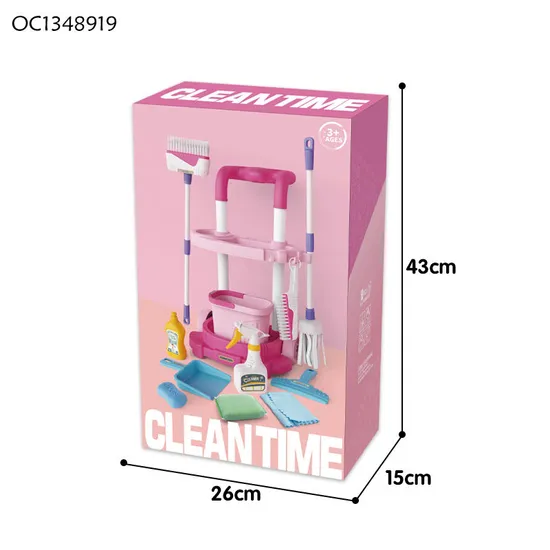 Wholesale Plastic Educational Pretend Plastic Children House Play Cleaning Gift Set for Kids