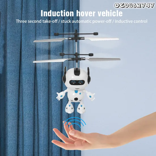 Children Aircraft Remote Control Hand Sensor Flying Toys RC Helicopter with Light