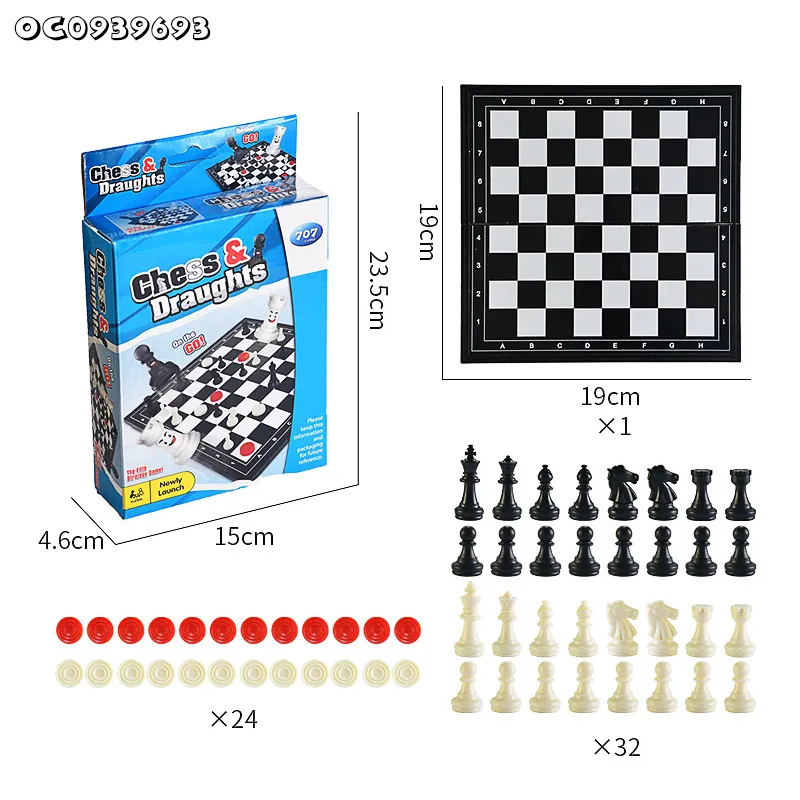 Wholesale Kids International Foldable Children's Plastic Classic Chess Board Game