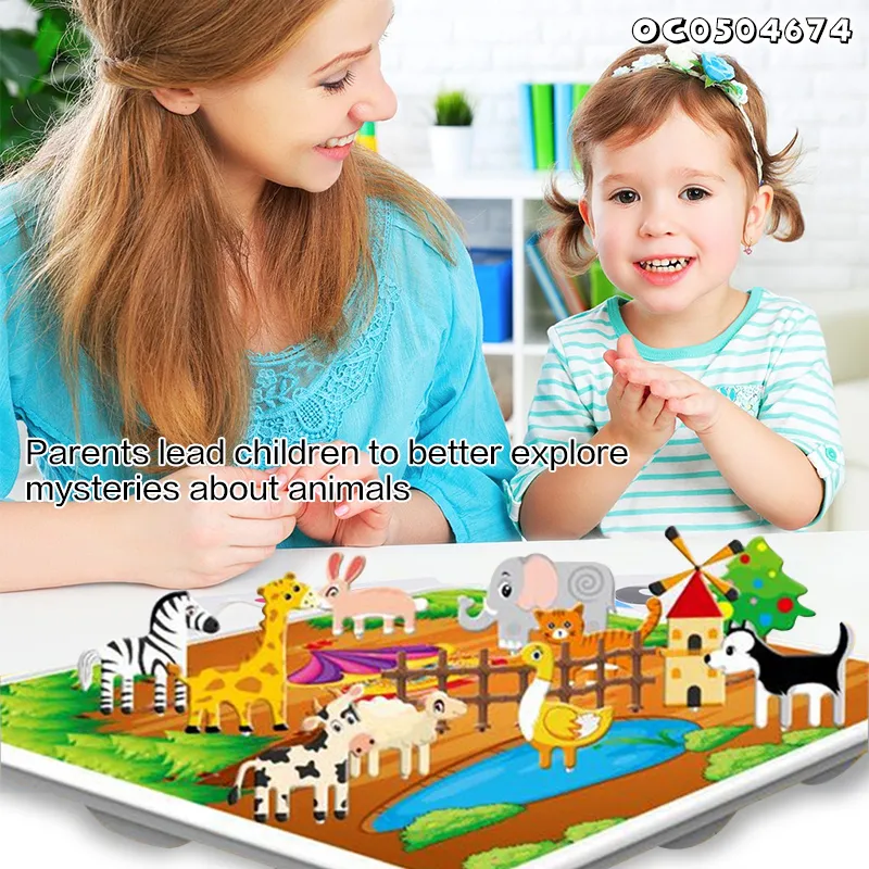 Cheap Small Jigsaw Puzzles 3D Farm Animal Shape Puzzle Toys Bulk Board Game Cognitive Montessori Early Education Toy for Kids Sale