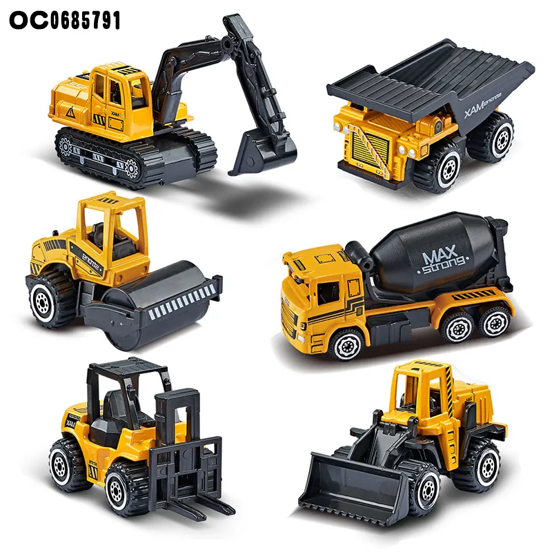 Mini Construction Dump Truck Race Diecast Car Track Toy Rail Car with Track Toy for Boys