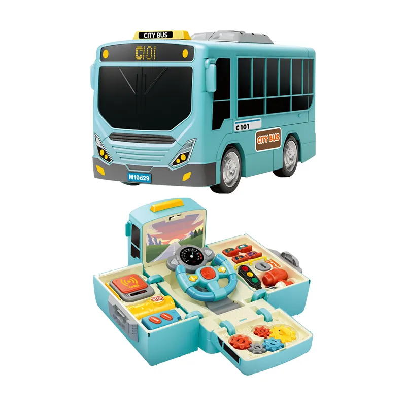 Interesting Interactive Montessori Baby Cartoon Kids Children Educational Steering Wheel Toy