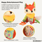 Baby Soothing Rattle Sensory Toy Stuffed Animal Toys Plush Bulk Fox with Big Eyes for Newborn