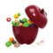 Color Sorting Set Funny Plastic Cutting Food kitchen Set for Kids Pretend Play Fruits and Vegetables Cut Educational Toys