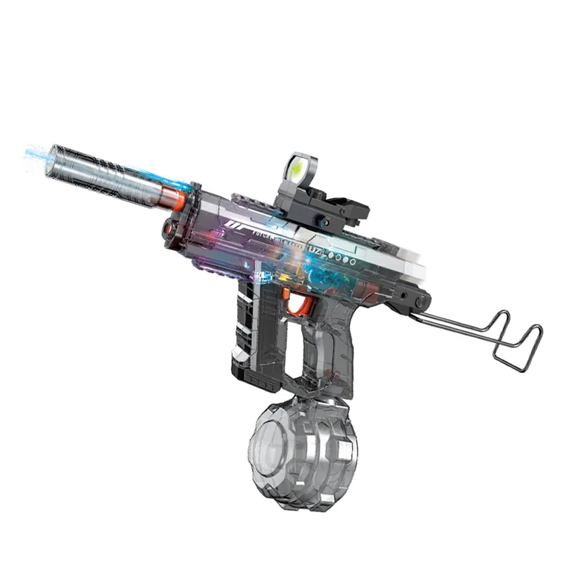 Shooting Water Hot Selling Summer Kid New Arrival Plastic Automatic Electric Water Gun Toy with LED Summer