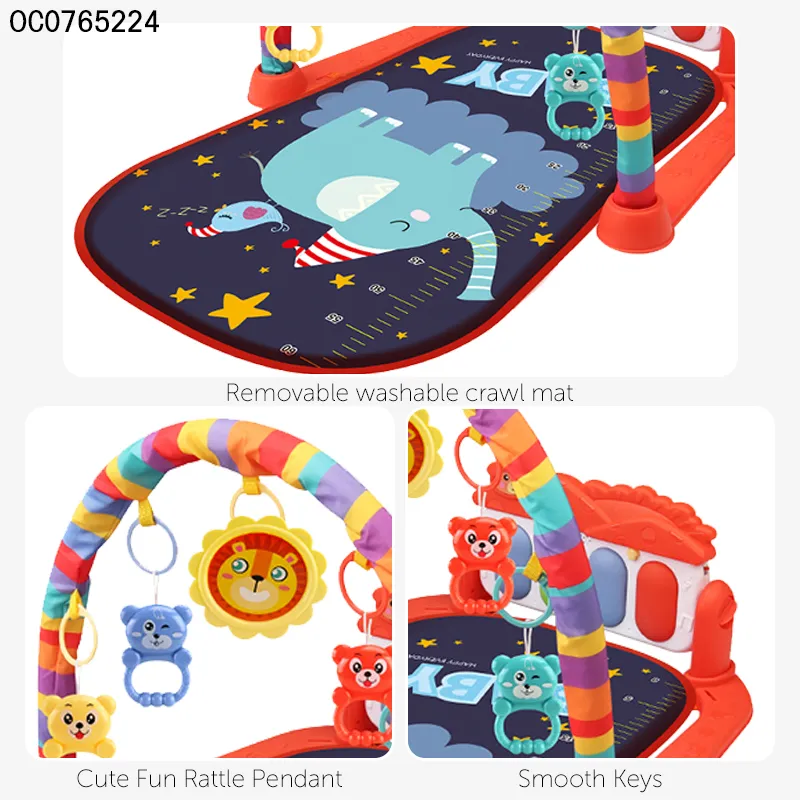 Eco Friendly Musical Piano Gym Baby Activity Exercise Music Safe Soft Play Mat Crawling Foldable Waterproof Baby Sleeping Mat