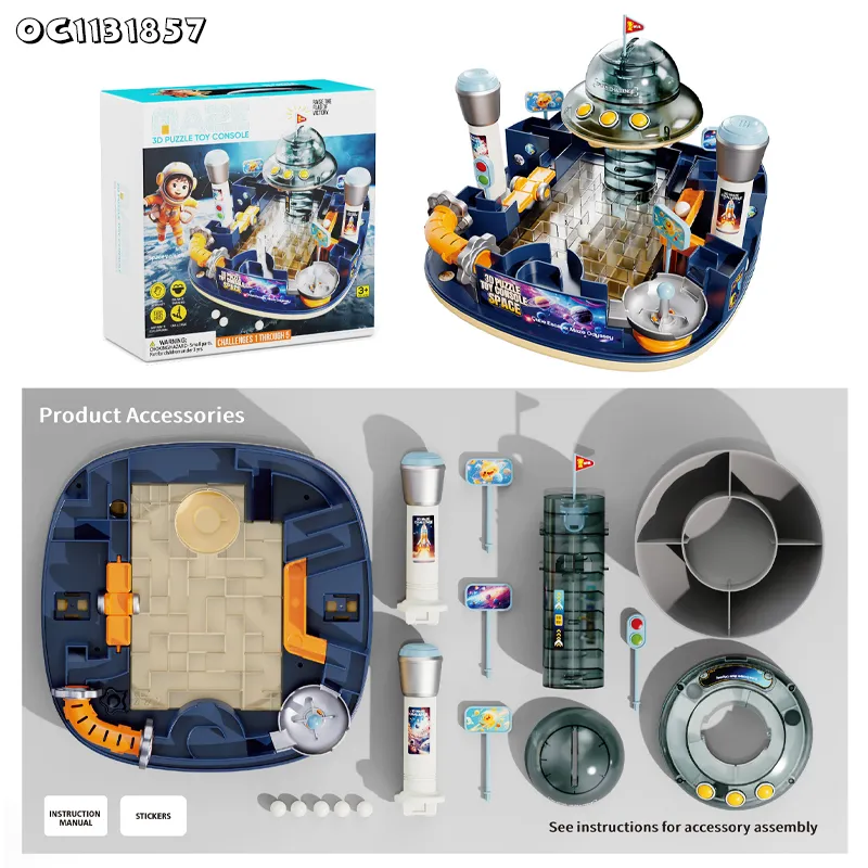 Spaceship Theme Handheld Ball Maze Indoor Party Games Toys and Interactive Table Board Game Manufacturer for Multiplayers