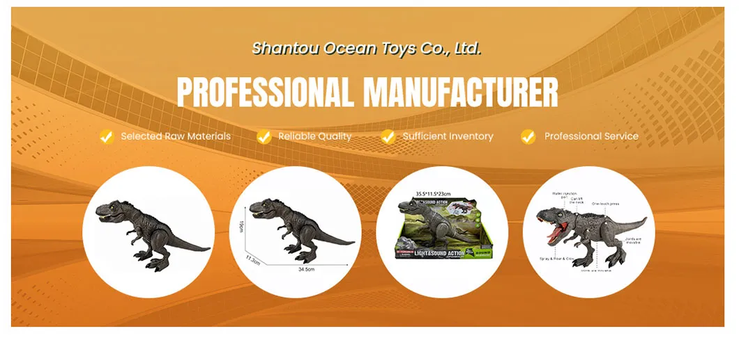 OEM ODM Custom Electric Simulation Battery-Operated Walking Dinosaur for Kids' Gift