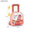Kids Toddler Educational Pretend Cooking Games Play Set Happy Kitchen Toys for Sale with Plastic Tableware and Simulation Food
