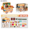 Cartoon Bus Multifunctional Plastic Mobile Kitchen Bus Play Pretend Preschool Fast Food Toys Kids
